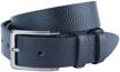 men's belt made of genuine leather 35nar2/m. black (125 cm) logo