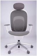computer chair yuemi ymi ergonomic chair office, upholstery: textile, color: white logo