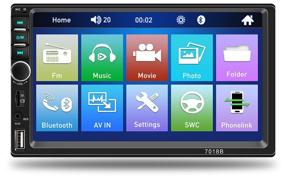 img 4 attached to 2 din, 2 dyn, touch display, USB port on front panel, AUX on front panel, bluetooth, 7 inch