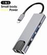 hub/hub usb-c hub 5 in 1/adapter with usb 3.0, rj45, hdmi 4k, pd charging up to 100w for macbook pro/air logo