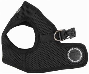 img 4 attached to Puppia Soft vest harness B, neck circumference 24 cm, black, S