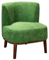 кресло r-home шафран, 66 x 62 см, обивка: текстиль., цвет: орех/зеленый логотип