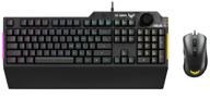 комплект клавиатура мышь asus tuf gaming combo k1 & m3, черный логотип