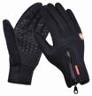 grand price windproof full length touch screen gloves, black, size s logo