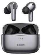 baseus simu s2 wireless headphones, gray logo