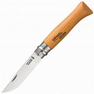 folding knife opinel no. 9 carbon beech (113090) wooden handle logo