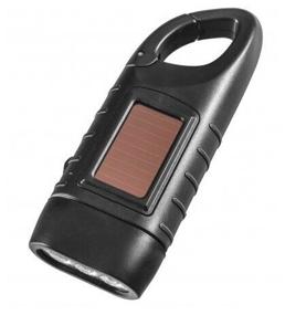 img 3 attached to Special Forces Lantern Dynamo and Solar Panel Dynamo Solar Tac Flashlight Black 15