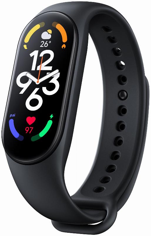 smart bracelet xiaomi mi band 7 global for russia, black логотип