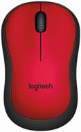 logitech m220 silent wireless mouse, red logo