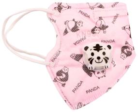 img 2 attached to Children's mask KN95, pink with panda pattern, 3 pcs.