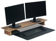 monitor stand. length 110 cm. color american walnut. assembles without tools. logo