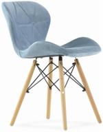 стул stool market barneo n-42 perfecto велюр серо-голубой vl hlr-17 логотип