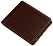 men's leather wallet mk-s brown apache rfid logo