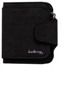 baellerry forever mini suede wallet, black logo