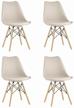 🪑 eames soft dsw kitchen chairs set (4 pcs) in beige - stylish and functional furnishings logo