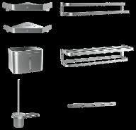 набор аксессуаров для ванной из алюминиевого сплава diiib wenaiyou aluminum bathroom accessories set silver edition (dxgj001) логотип