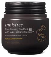 innisfree pore clearing clay mask 2x with super volcanic clusters, 100 ml logo