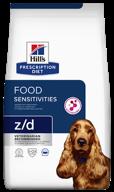 dry dietary hypoallergenic dog food hill's prescription diet z / d food sensitivities for food allergies, 3 kg logo