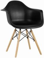 chair stool group daw, solid wood, color: black logo