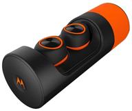 motorola verveones wireless headphones, black/orange logo