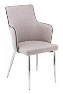woodville benza chair, metal/textile, color: beige logo