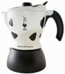 geyser coffee maker bialetti mukka express (2 cups), white/black logo