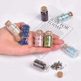 img 1 attached to 8-Piece Mini Gemstone Bottle Set - Perfect For Home & Office Decor!