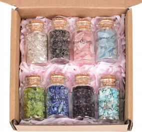 img 3 attached to 8-Piece Mini Gemstone Bottle Set - Perfect For Home & Office Decor!