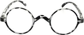 img 1 attached to 👓 Stylish Reducblu Reading Glasses: Fashionable Spring Hinge Frames for Women and Men - Professor Style Round Readers