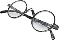 👓 stylish reducblu reading glasses: fashionable spring hinge frames for women and men - professor style round readers logo
