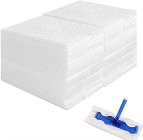 img 4 attached to 🧹 JINYUDOME Large Disposable Dry Mop Pad Refills - 9.8x15.7inches Sweeper Cloths for Floors, 100 Count (Pack of 2)