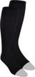 nuvein medical compression stockings 20-30 mmhg support knee length open toe black small women & men logo