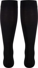 img 2 attached to NuVein Medical Compression Stockings 20-30 MmHg Support Knee Length Open Toe Black Small Women & Men
