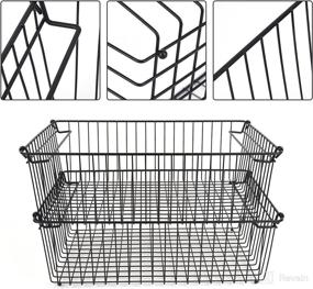 img 1 attached to Штабелируемые корзины для хранения 16X12In