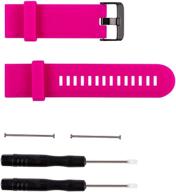 silicone replacement watch band for suunto core alu sport/essential series watches - fitness bracelet strap wristband accessory. logo