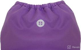 img 2 attached to 🍼 Lilac Buttons Cloth Diaper Cover - Adjustable One Size for Easy Baby Care