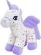 zoopurrpets unicorn stuffed animal plush toy, cute purple soft plush unicorn, gift for kids boys girls (18 inches) logo