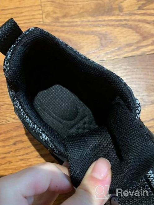 img 1 attached to HOBIBEAR Kids Sneakers: Lightweight, Breathable Running Shoes For Boys & Girls - Hook And Loop Closure! review by Matthew Harris