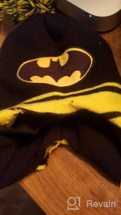 img 1 attached to Boys Batman Winter Hat with 2 Pairs of Gloves or Mittens Set from DC Comics (Toddler/Little Boys) review by Brandon Daughenbaugh