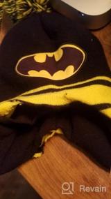 img 4 attached to Boys Batman Winter Hat with 2 Pairs of Gloves or Mittens Set from DC Comics (Toddler/Little Boys)