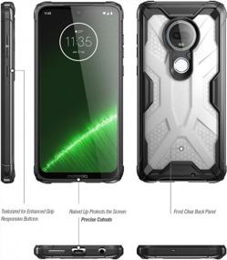 img 3 attached to Moto G7 Case By Poetic - Premium Hybrid Protective Bumper Cover, Military Grade Drop Tested, Affinity Series (NOT Compatible With Moto G7 Power Or Play), Frost Clear/Black