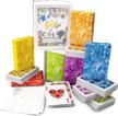 6 decks colorful watercolor floral playing cards low-vision 4-color index - classic family game w/ 25 scorecards! logo