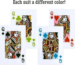 img 1 attached to 6 колод красочных акварельных цветочных игральных карт для слабовидящих 4-цветный указатель - классическая семейная игра с 25 карточками!