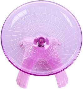 img 4 attached to Lizhi Silent Spinner Flying Saucer Exercise Wheel for Small Pets - Ideal for Hamster Jogging and Running