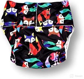 img 1 attached to 🦊 Rearz Midnight Fox Black Adult Pocket Diaper