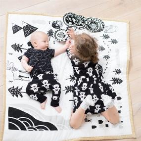 img 2 attached to 🌿 Wee Gallery Explore Play Mat: Reversible Floor Mat for Tummy Time – Eco-Friendly, Padded Activity Mat for Infant Play (40 Inches)