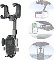 🚗 revolutionary car phone holder: 360° rotatable, retractable, and universal rearview mirror mount - 2022 new release! logo