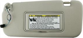 img 4 attached to Grey Left Driver Side Sun Visor Replacement Compatible With 2009-2014 Nissan Murano, OE Part 96401-1AA1B By SAILEAD
