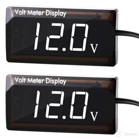 img 4 attached to 2 Pieces DC 4-28V Car Digital Voltmeter 12V Voltage Meter Car Audio Gauge LED Display 12V Meter Waterproof Voltage Gauge Meter For Car Motorcycle (White Light)