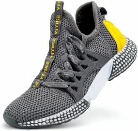 img 4 attached to Littleplum Boys & Girls Lightweight Breathable Running Athletic Gym Shoes - Perfect For Sports!